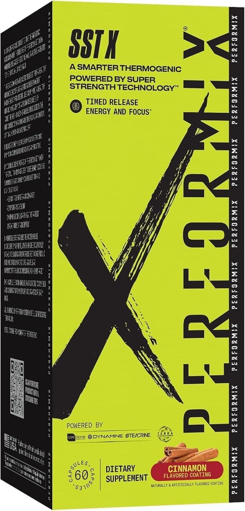 PERFORMIX SST X Timed Release Energy and Focus Powered by Super Strength Technology - škorica - 60 Kapsule (30 Servings)