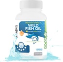 Wild Fish Oil Omega 3 - EPA/DHA - Burpless, Lemon Ochutené non-GMO, Gluten & Soy Free 