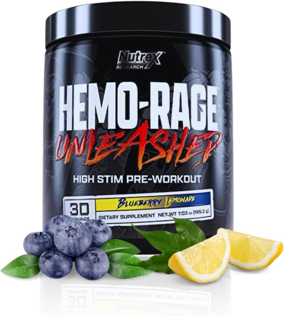 Nutrex Research Hemo-Rage Extreme High Stim Pred tréningu Powder 