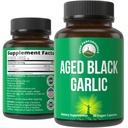 Peak Performance Aged Black Cesnakové kapsule. Raw Vegan Pure Odorless Extract Supplement pilulky pre cholesterol, a Immune Support. z Cesnakovej žiarovky s S-alyl Cysteine a antioxidanty