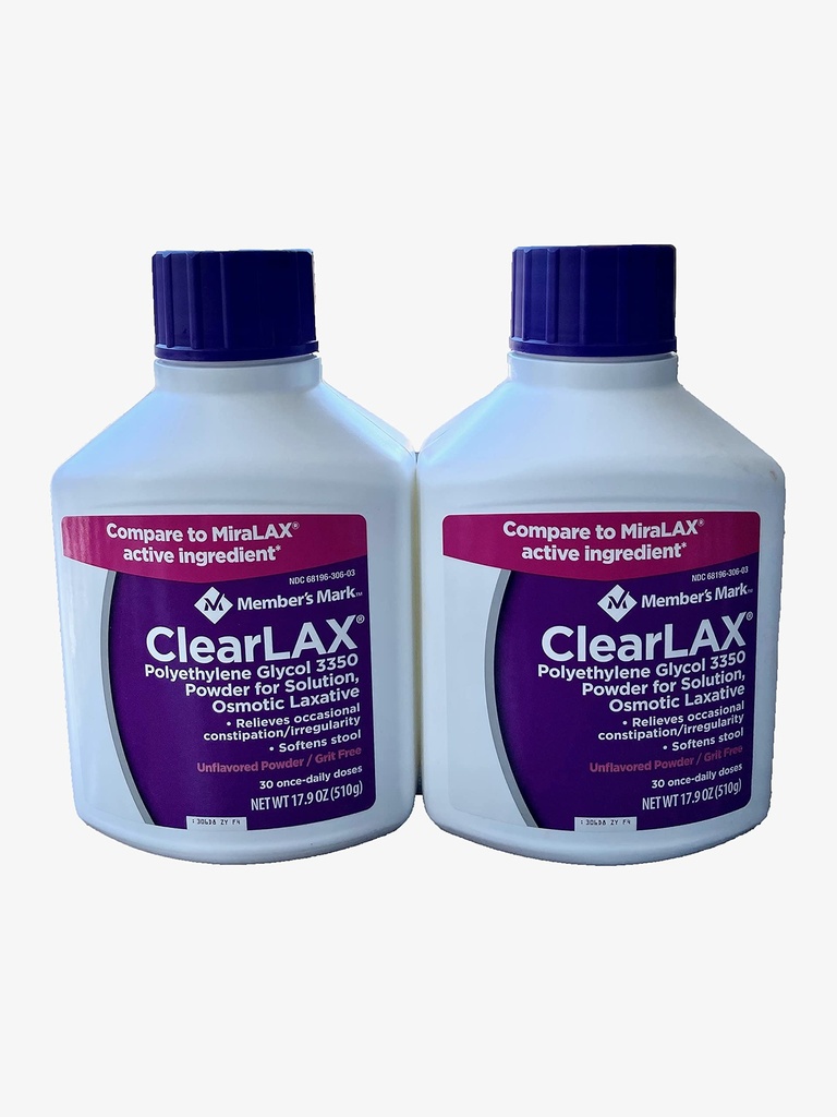 Značka člena Clearlax 2 Balenie 17,9-Ounces každý