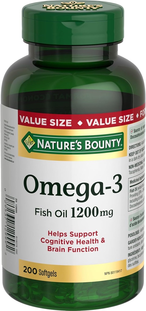 Prírodné Bounty Omega-3 1200mg 200 počet