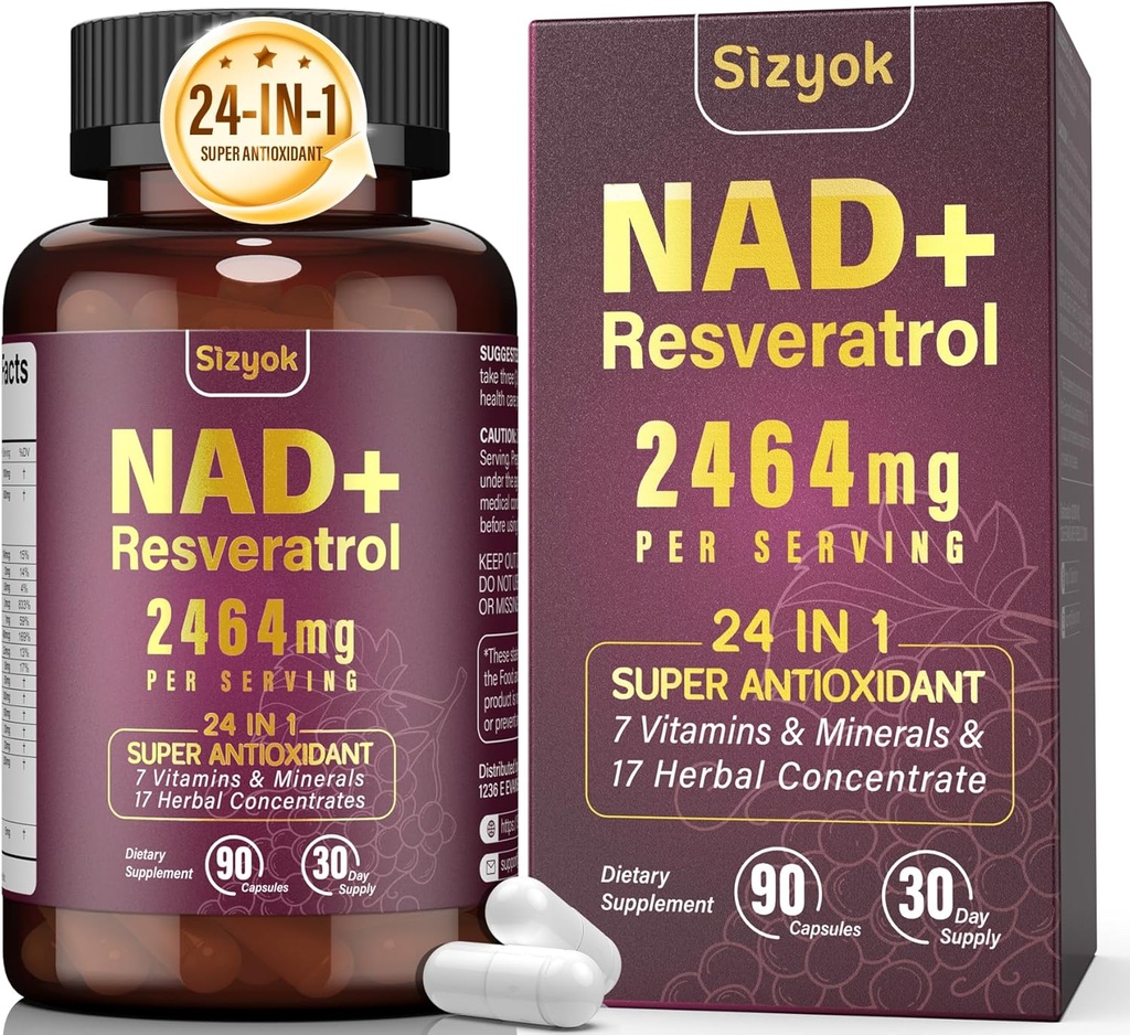 NAD doplnok, Lipozomálna NAD+ Supplement with Resveratrol, NAD Resveratrol Supplement - Boost NAD+ for Aging Defense, Energy, Focus - Ultra Antioxidant Kapsule,150