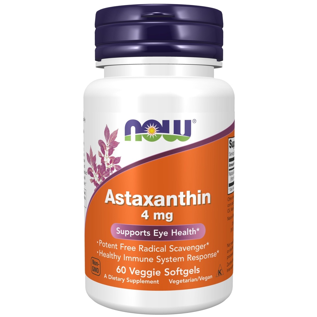 TERAZ Foods Doplnky, Astaxantín 4 mg, funkcie Zantin®, podporuje zdravie očí*, 60 Veg Softgels