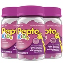 Pepto Kids Gumies, pomáha zmierniť občasné žalúdočné ťažkosti, kyslé tráviace ťažkosti, nepokojný žalúdok a pálenie záhy, spolu 72 (3 balenia po 24)