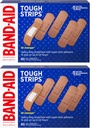 Band-Aid Brand Tvrdé pásy Adhezívne pásy pre starostlivosť o rany, Odolná ochrana pre menšie rezy a šroty, všetky jedna veľkosť, 2 balenie