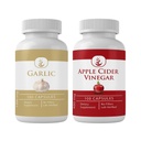 PURE ORIGINÁL SUROVINY Cesnak a jablkový Cider Kapsula Ocogar Bundle (100 Kapsule Každá), Žiadne doplnkové látky alebo náplne, Lab Overené