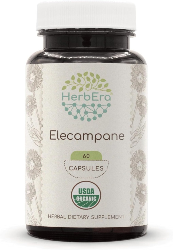 HerbEra Elecampane USDA Organic 60 Kapsule 