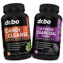 Aktivované Charcoal & Candi Cleanse Support - Organické Kokosové Charcoal Pills & Anti Overgrowth Pills pre Žalúdočný plyn a Bloating pre mužov Ženy Deti - perorálne bylinné kapsule Oregano a kyselina kaprylová
