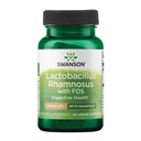 Swanson Lactobacillus Rhamnosus s FOS - 5 miliárd CFU - Podpora trávenia s Fruktooligosacharidmi - Probiotická podpora zdravia gastrointestinálneho traktu* - Vegan - 60 Veggie Caps