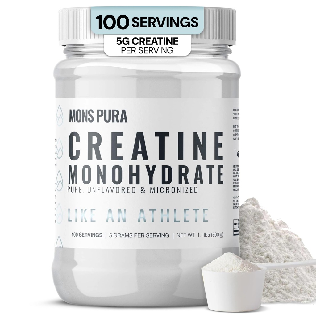 100% Pure Creatin Monohydrate Powder 500g 
