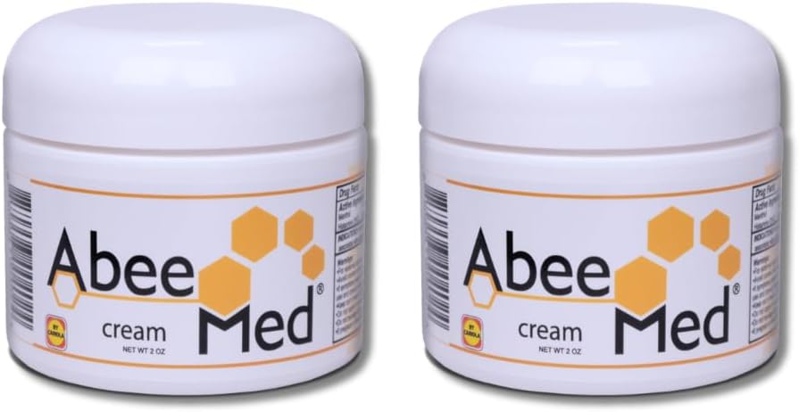 AbeeMed Bee Venom Cream - prírodný apitoxín s včelím peľom, harmančekom, mentolom - včelí Venom spoločný krém na svalovú hmotu, kosti a kĺby, rýchla úľava, sprains, kmene - extra sila Formula - 2oz