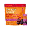 Hydrant - Imunitný prášok Electrolytu, bazová príchuť, 30 instantná rehydratácia Stick balenia - Electroyte zmes s vitamínom C, vitamín D, a zinok pre imunitnú podporu