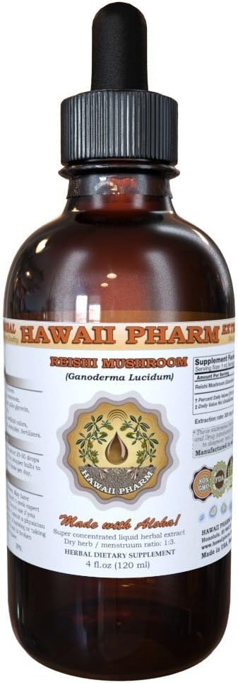 HawaiiPharm Reishi - Tonikum cisárov (Ganoderma Lucidum) Extract Tincture 4 fl.oz (120 ml)