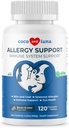 Alergia Podpora pre psy - 120 Žuvacie tablety - s vitamínom C, Omega 3 a Colostrum - Svrbenie Relief, Alergia Relief pre psy, koža Sother - s probiotikami pre imunitný systém zdravie