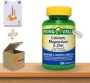 Vápnik Magnézium Zinok s vitamínom D3 Kaplety • Kosť a svalové zdravie • Imunitná podpora • Dietary Supplement • 250 Počet podľa Jar Valley Plus Venancio