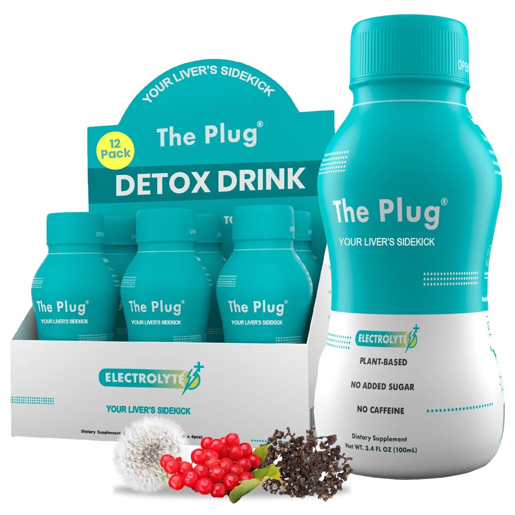 Plug Pečeň Čistiť Detoxikácia a oprava Nápoj Elektrolyty Organické bylinné kvapaliny Detoxikácia Telové rastliny Supplement Podpora Chudnutie Prírodné zdravie Hydratovať Športová energia Imunita Shots Minerály Vitamíny