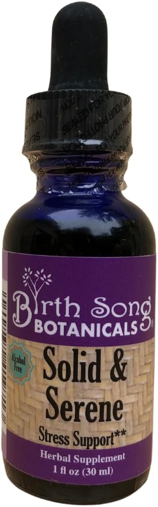 Narodenie Song Botanicals Solid & Serene Herbal Stres a podpora nálady Tinture 