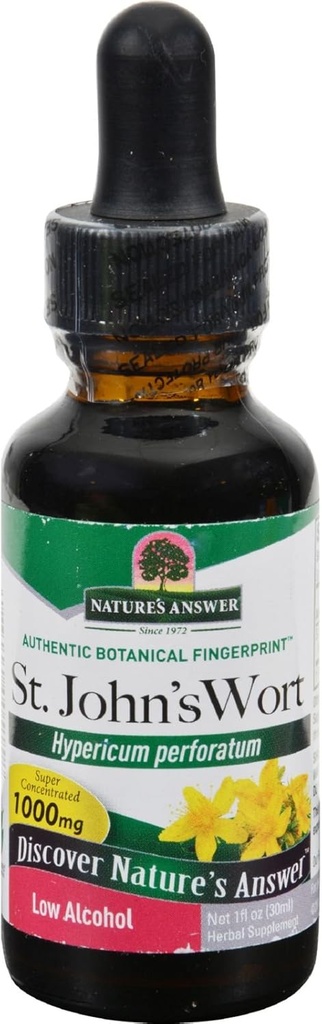 Nature's Answer St. John's Wort Extract with Organic Low Alcohol 1 Fluid Ounce 