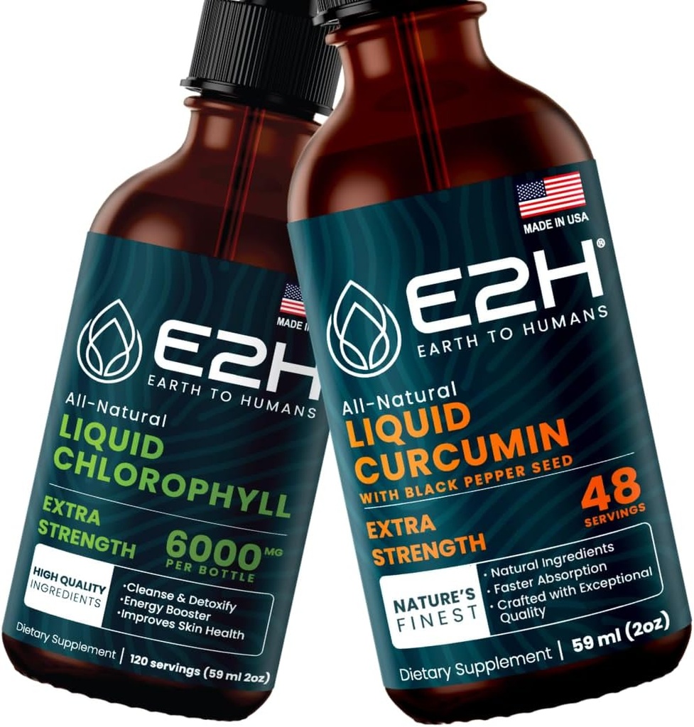 E2H: Tekutý chlorofyl a kvapalný kurkumín v kurkumíne 