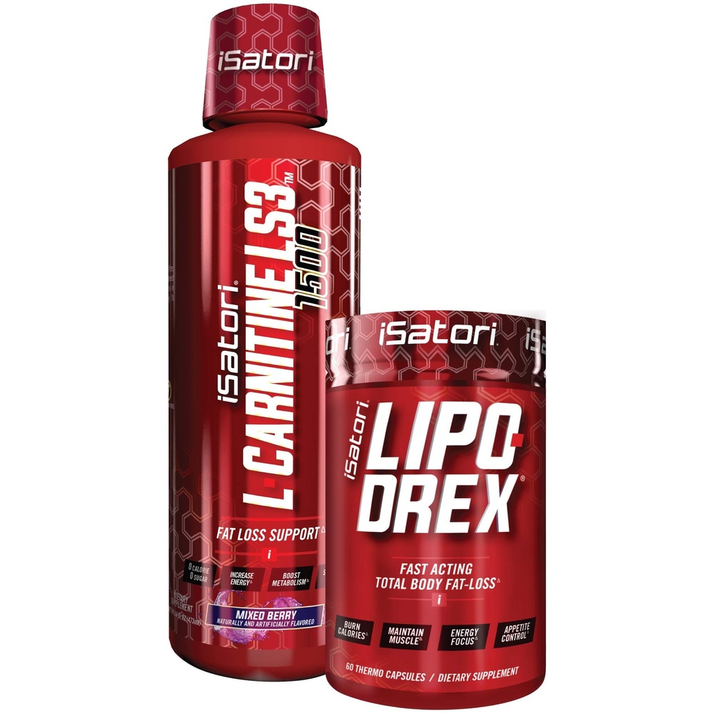 iSatori Lipo-Drex Fat Loss Thermogenic Formula - Fast Acting Weight Loss - Appetite Supressant (60 kapsúl) L-karnitín Tekutý spaľovač tukov a metabolizmus Activator- zmiešané Berry (32 Servings)