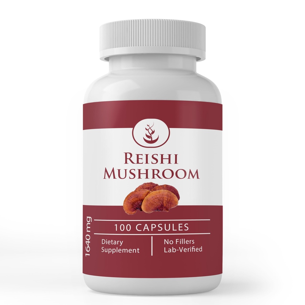 Pure Original Ingredients Reishi Mushroom, (100 Kapsule) Always Pure, No Additives Or Fillers, Lab Overified