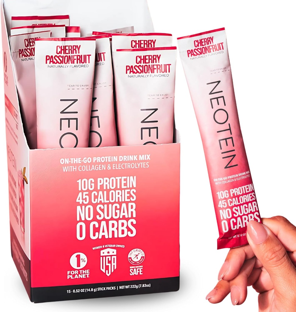 NEOTEIN: Powder Pakets Electrolyte, Protein Powder with 10g Protein & Collagen 