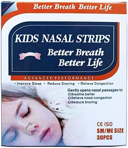 30 Prírodné deti bez drog Lepší dych nosové prúžky pre nosové kongescie, alergie, studená, chrípka, sinus, plnené nos, chrápanie, deviated septum, spánková pomoc, športový výkon - vek 5 a vyššie
