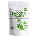 Iyasa Holistics Organic Bacopa Powder (Brahmi Leaf), Certified Organic Ayurveda Superfood, Hair and Brain Tonic, Reselable Pouch 8 oz