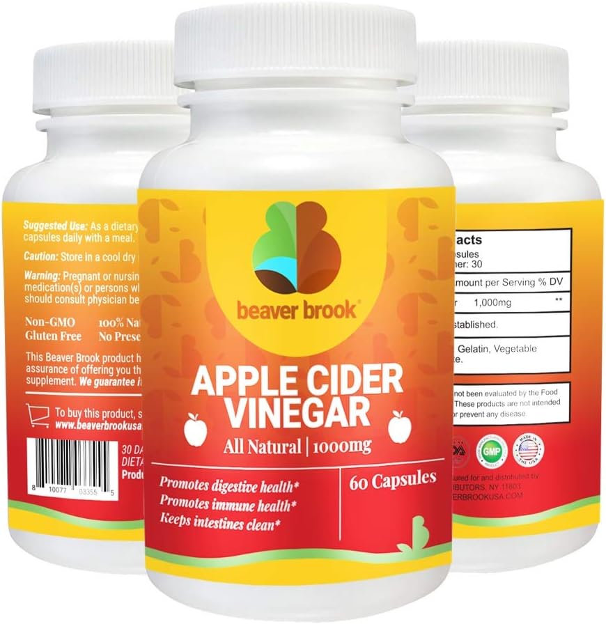 Beaver Brook Apple Cider Ocot All Natural Dietary Supplement 60 Kapsule