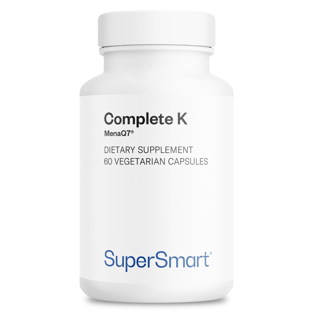 Supersmart - Complete K - with K1, K2 (MK4 + MK7) - Full Spectrum Vitamín K Supplement 