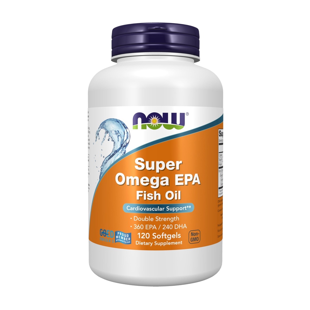TERAZ Potraviny Doplnky, Super Omega EPA, 360 EPA / 240 DHA, molekulárne destilované, Kardiovaskulárna podpora*, 120 Softgels