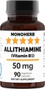 MONOHERB Allitiamín Vitamín B1 50 mg v kapsule - 90 Vegetariánskych kapsúl