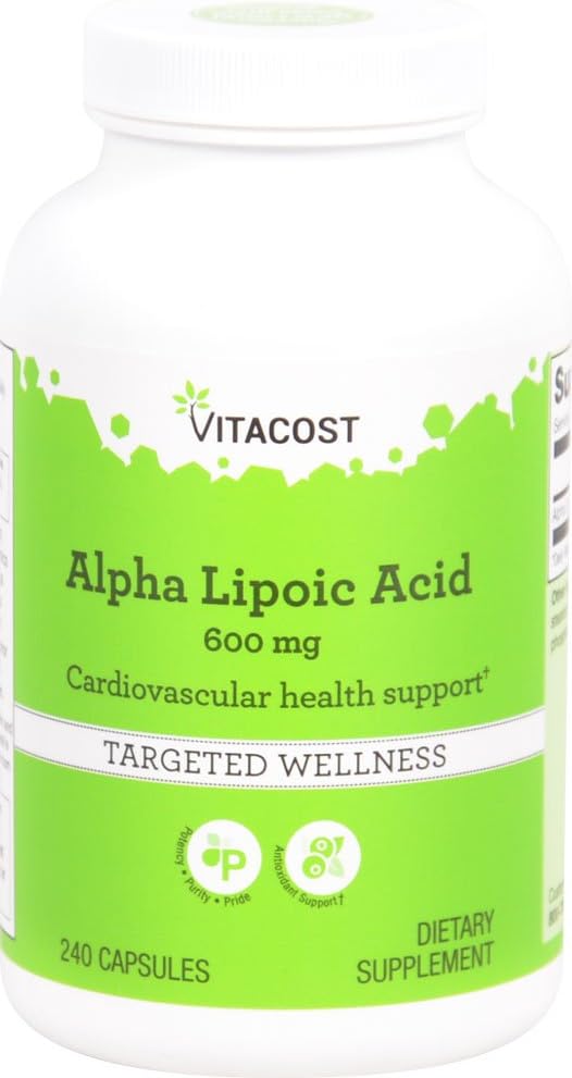Vitacost Alpha Kyselina lipová -- 600 mg - 240 kapsúl
