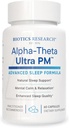 Biotika Výskum Alpha Theta Ultra PM L Theanine, Passionflower, Lemon Balm, podporuje GABA, Serotonín, Regáty Circadian Rhythms, 60 Kapsule