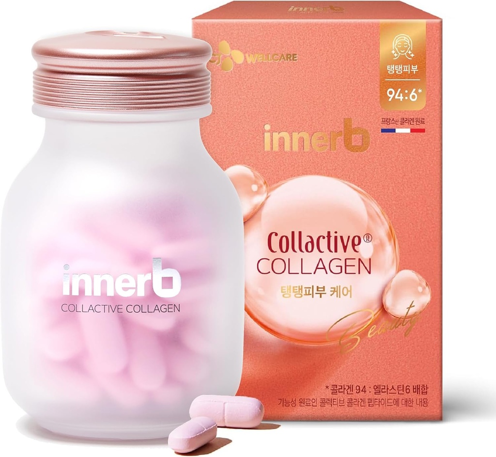 CJwellcare Innerb Glow Capsule Collagen (28 Servings, 4 týždne) - Firm Skin Elasticity, Premium kórejskej starostlivosti o pleť doplnok. Elastín, vitamín C.