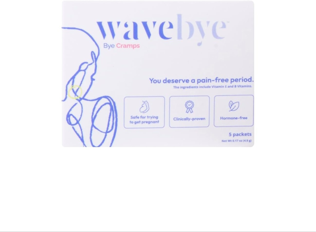 Wave Bye to period pain, OB/GYN-Developed predmenštruačné (PMS) doplnok pre ženy s obdobie kŕdle, 1 mesiac dodávky