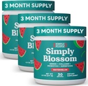 Jednoducho Blossom Nutrition Daily Greens & Superfood Powder + Collagen + Probiotiká pre ženské trávenie zdravie a úľava od chuti. Pomôžte svojmu zdraviu kvitnúť - 3 mesiace dodávky - Vodný melón