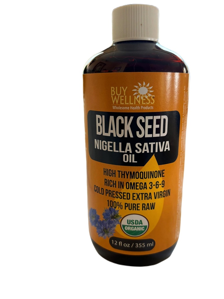 Kúpiť Wellness Organic Blackseed Cold lisovaný olej Nigella Sativa Pure Black Cumin Oil High Thymochinón, Výkonný olej bohaté na Omega 12 oz