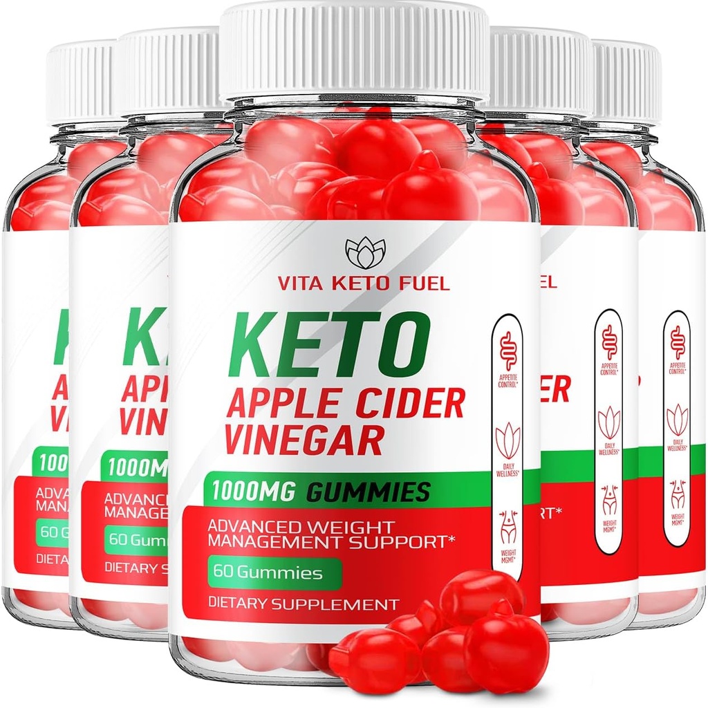 (5 balenia) Vita Keto Fuel ACV Gummies - Advanced Formula Vita Fuel Keto + ACV Gummies Apple Cider Ocogar Vita Keto Fuel ACV Dietary Supplement Reviews Muži Ženy (300 Gummies)