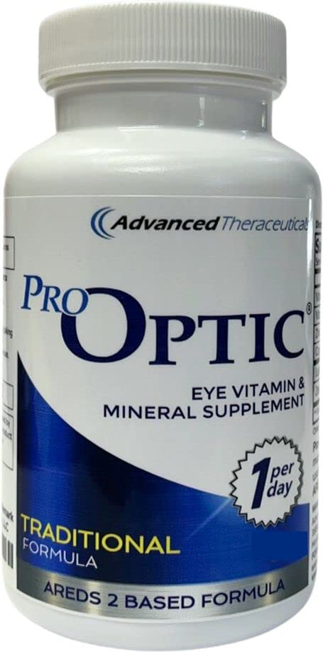 Pro-Optic Tradičné Formula Eye Supplement - AREDS 2 Based Vision Support for Adults 50+ - 30 Kapsule, 1- Month Supply - Lutein 10mg, Zeaxantin 2mg