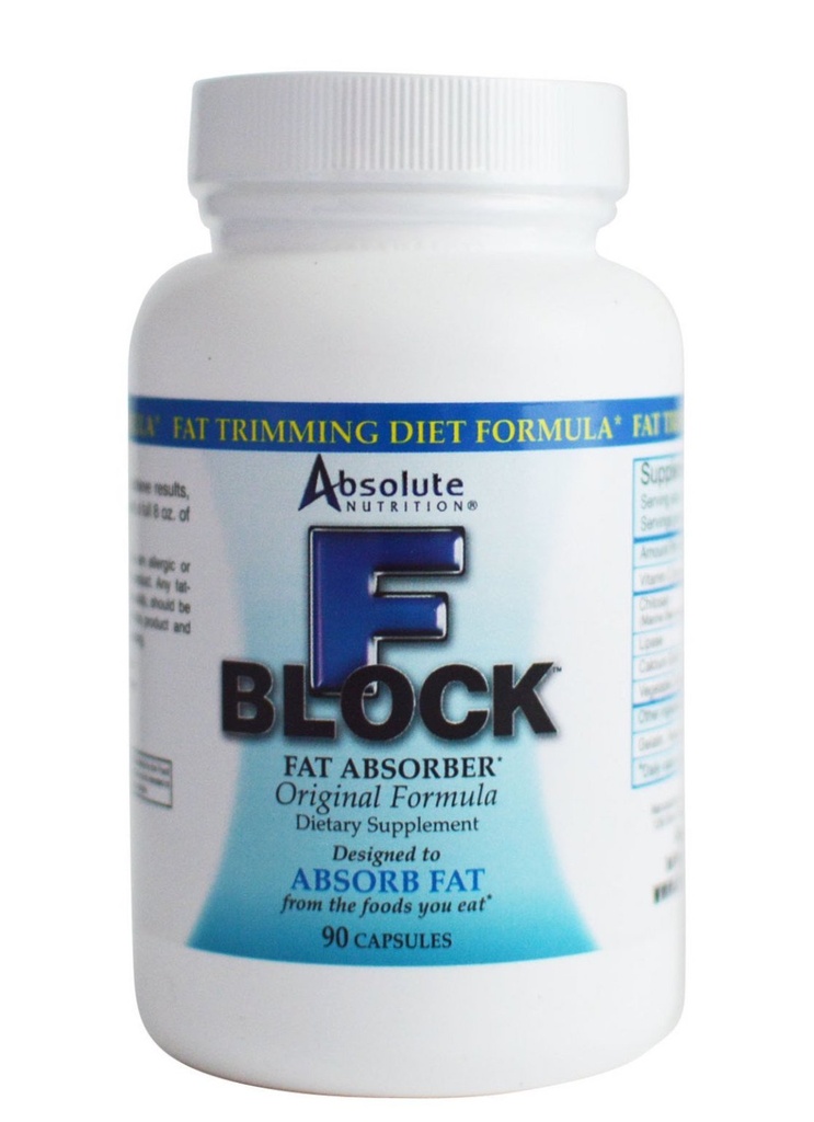 Absolútna výživa FBlock Xtra Fat Absorber, Diéta Formula, 90 Kapsule