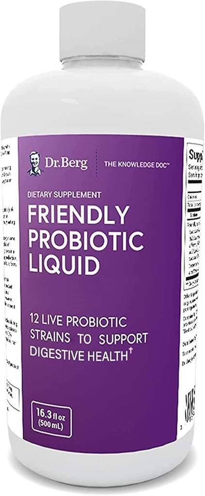 Dr. Berg's Friendly Probiotic Liquid Supplement Dr.