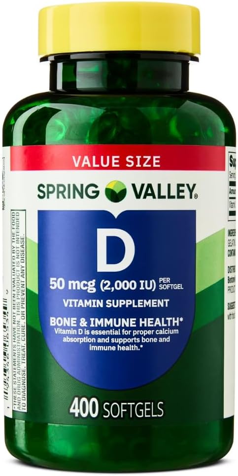 Jar Valley Vitamín D3 Supplement Softgels, 2000 IU, 400 Gróf - Nový vzhľad
