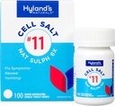 11 Cell Salt Nat Sulph 6X Tablety, Cold and Flu Medicine, Nauzea Relief, Quick Dissolving Tablets, 100 Počet