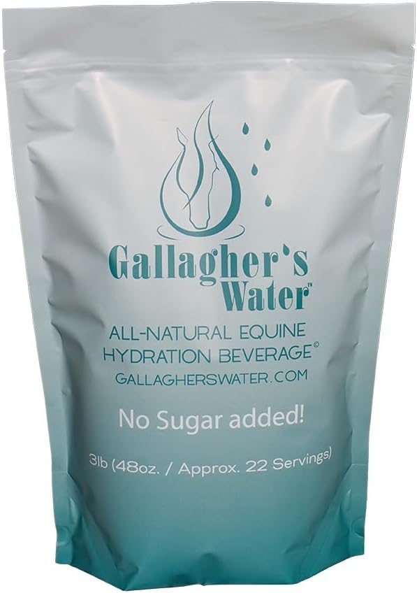 GALLAGHER'S WATER All-Natural Equine Hydration Nápoje, Prírodné chuťové príslušenstvo Powder Mix s elektrolytmi a stopové minerály Určené na podporu kone piť vodu, žiadny cukor pridaný!