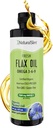 NaturalSlim ľanový olej Tekutý čerstvý chuť Ľanový olej Organic Cold Pressed & High in Omega 3 6 9 Mastné kyseliny Ľanového semena doplnok pre zdravé bunky, vlasy, koža, & nechty - čerstvé chuť 16 fl. Oz.