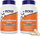 Teraz Glutatión 500 mg, 100 Vegánov Kapsule (Pack of 2) - Redukovaná forma GSH doplnok - Vylepšený s mliečnym extraktom bodliaka a Alpha kyseliny lipoovej