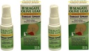 Seagate Products Homeopatické Olive Leaf Throat Spray (Pack of 2) 1 Ounce Raspberry-Spearmin