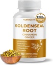 Goldenseal Root 8-in-1 Vzorec - so škoricou Zázvor Echinacea Staršie korenie Vitamín D3 - Non-GMO, bez lepidla, bez sóje